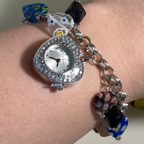 COPY - Millefiori Style Charm Bracelet and Watch - Picture 6 of 6